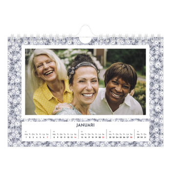 Fotokalender A5 Enkel — Blomstermönster