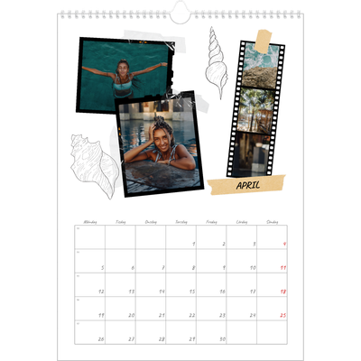 A3 Årskalender — Scrapbook stil [April]
