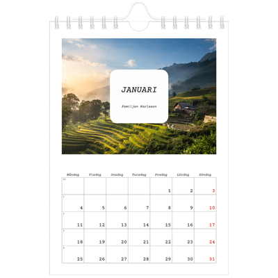 Fotokalender A5 Enkel — Hela historien [Januari]