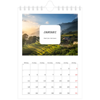Fotokalender A5 Enkel — Hela historien