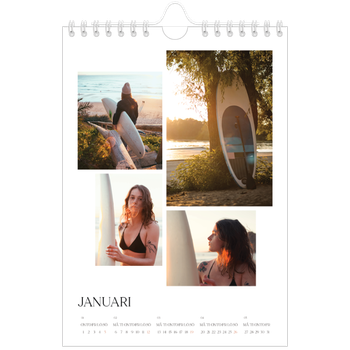 Fotokalender A5 Enkel — Surfing i solnedgången