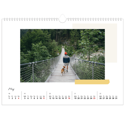 Fotokalender A3 Enkel — Pastell färger [omslag]
