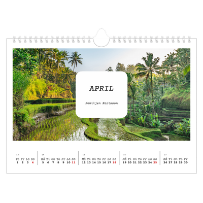 Fotokalender A4 Enkel — Hela historien [April]