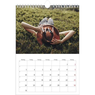 Fotokalender A4 Enkel (20 x 30 cm) — Oändlig flykt [Maj]