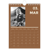 Fotokalender A5 Enkel — Modern och djärv [Mars]