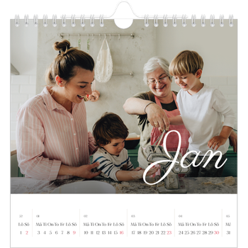 Fotokalender Kvadratisk — Handskrivna månader