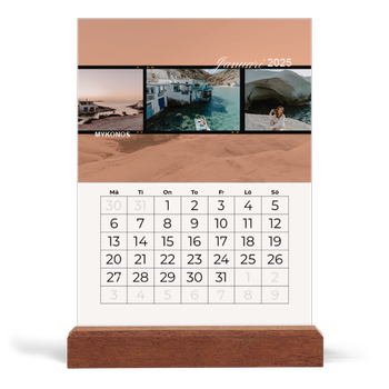 Skrivbordskalender med träställ - Stående — Äventyrslängtan