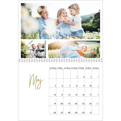 Fotokalender A3 Klassisk (30 x 40 cm) — Handskriven månad [omslag]