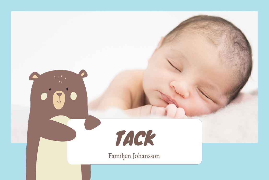 Tack — Babybjörn - blå