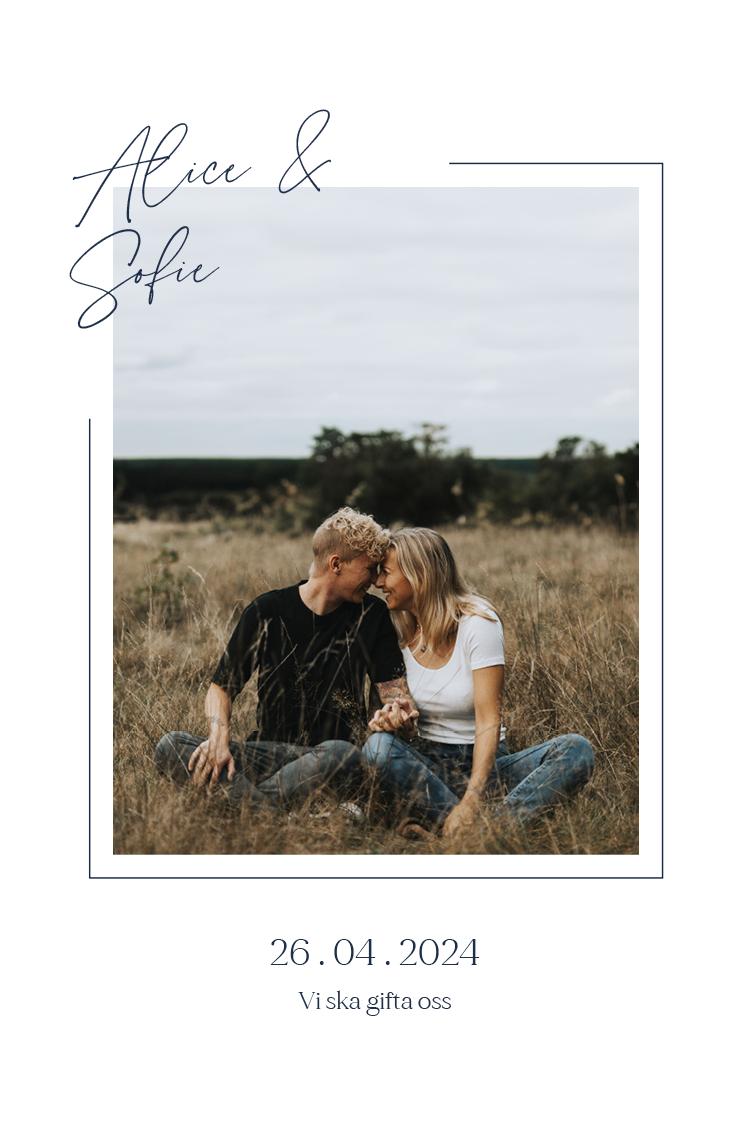 Inbjudningar — Minimalistiskt bröllop