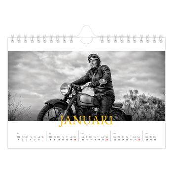 Fotokalender A5 Enkel — Historisk stil
