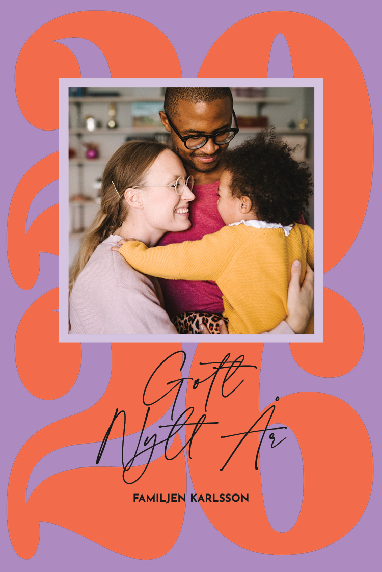 Fotokort — Färgstark nyår