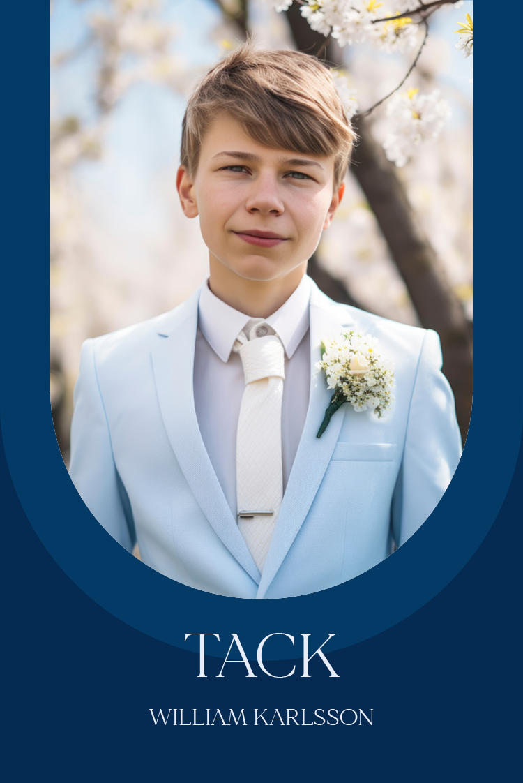 Tack — Båge - Indigo