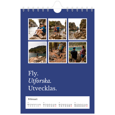 Fotokalender A5 Enkel — Redaktionell Jord [Februari]