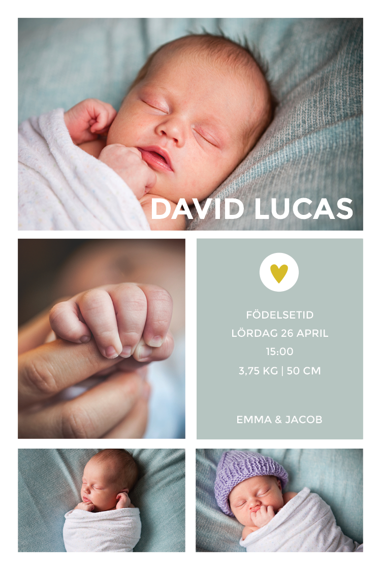 Inbjudningar — Litet guldhjärta