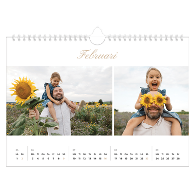 Fotokalender A4 Enkel — Fotolister [Februari]