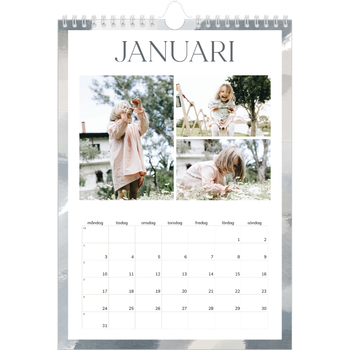 Fotokalender A4 Enkel — Borsteffekt