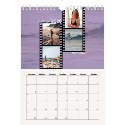 Fotokalender A4 Enkel (20 x 30 cm) — Äventyrslängtan [April]