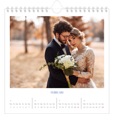 Årskalender kvadratisk — Koboltklassiker [Februari]