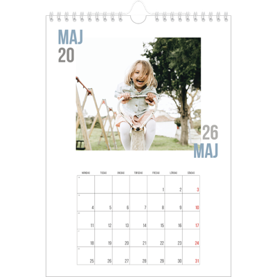 Fotokalender A4 Enkel (20 x 30 cm) — Dubblett text [omslag]