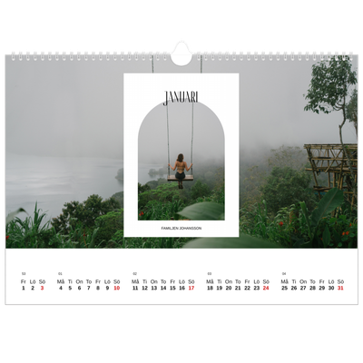 Fotokalender A3 Enkel — Det öppna valvet [Januari]