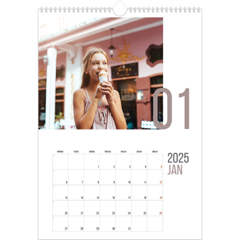 Fotokalender A3 Enkel — Antal månader