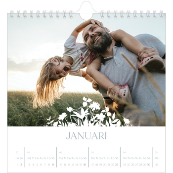 Fotokalender Kvadratisk — Blommotiv
