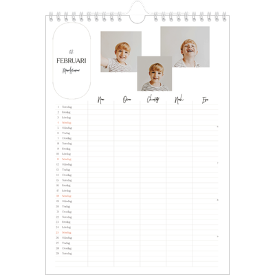 A4 Familjeplanerare — Planeraren - Familj på 5 [Februari]