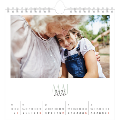 Årskalender kvadratisk — Flera typsnitt [omslag]