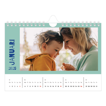 Fotokalender A5 Enkel — Färgglad kalender
