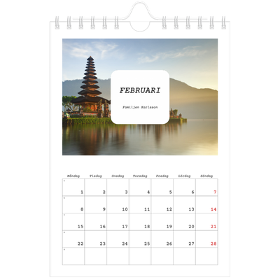 Fotokalender A5 Enkel — Hela historien [Februari]