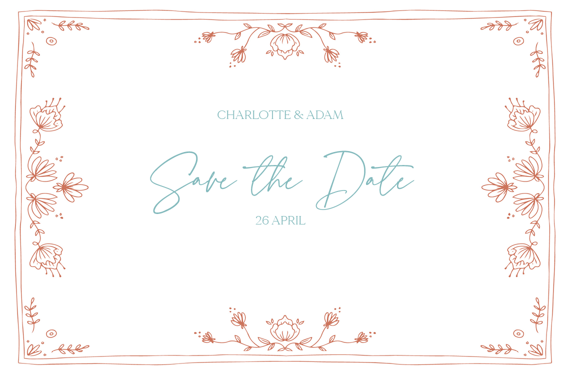 Save the date — Blomstermönster
