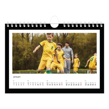 Fotokalender A5 Enkel — Svart bakgrund