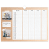 A3 Fotokalender — Planerare i naturlig stil - Familj på 4 [Mars]