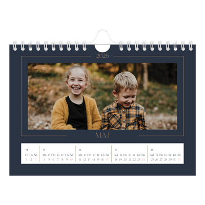 Fotokalender A5 Enkel — Preussisk blå [omslag]
