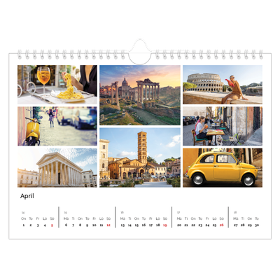 Fotokalender A4 Enkel — Bildgaller [April]