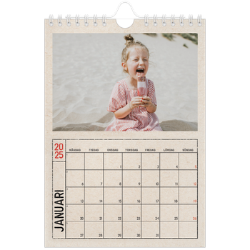 Fotokalender A5 Enkel — Kraftpapper med stämpeleffekt