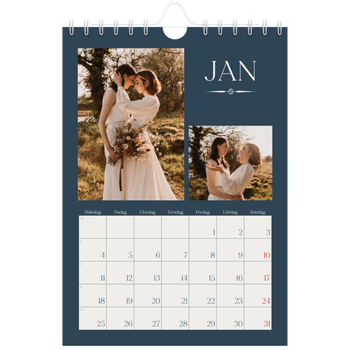 Fotokalender A5 Enkel — Skiffer & seriffer