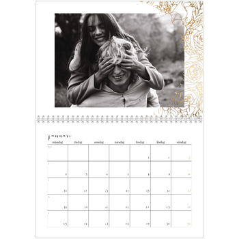 Fotokalender A3 Klassisk — Guldblomma