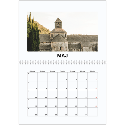 Fotokalender A3 Klassisk (30 x 40 cm) — Enkel bild [omslag]