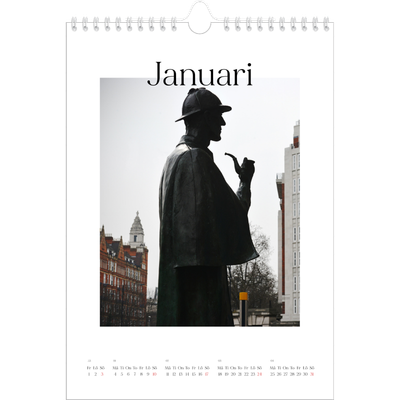 Fotokalender A4 Enkel (20 x 30 cm) — Min reseskildring [Januari]