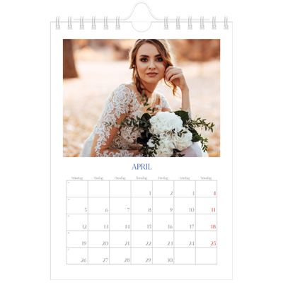 Fotokalender A5 Enkel — Koboltklassiker [April]