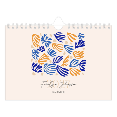 Fotokalender A5 Enkel — Minimalistisk korall [omslag]