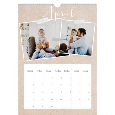 A3 Årskalender — Scrapbook kalender [April]