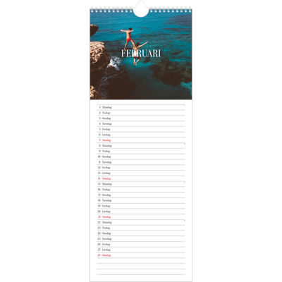 Fotokalender Smal  — Oändlig flykt [Februari]