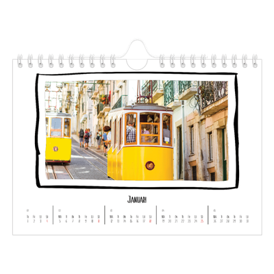 Fotokalender A5 Enkel — Albumögonblick [Januari]