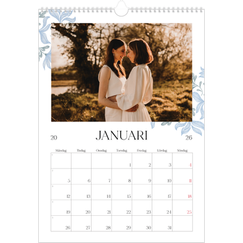 Fotokalender A3 Enkel — Elegant blommig