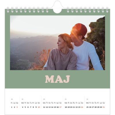 Årskalender kvadratisk — Retro ramar [omslag]