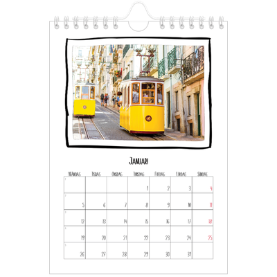 Fotokalender A5 Enkel — Albumögonblick [Januari]