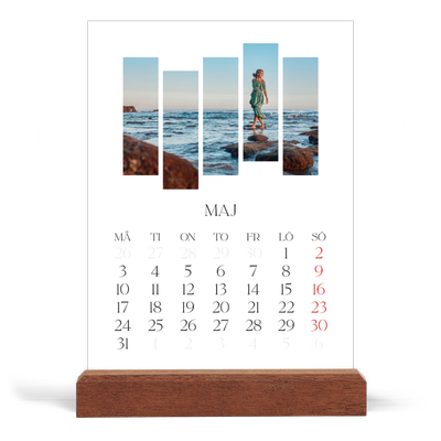 Skrivbordskalender med träställ - Stående — Resemosaiker [omslag]